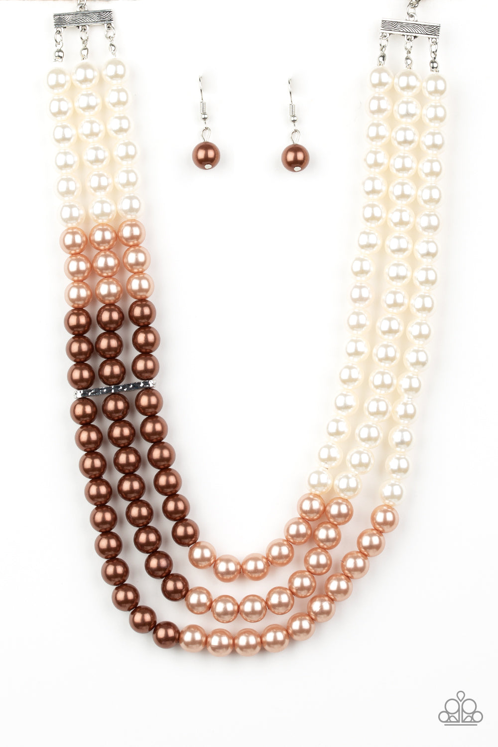 Times Square Starlet Brown Paparazzi Necklaces Cashmere Pink Jewels - Cashmere Pink Jewels & Accessories, Cashmere Pink Jewels & Accessories - Paparazzi