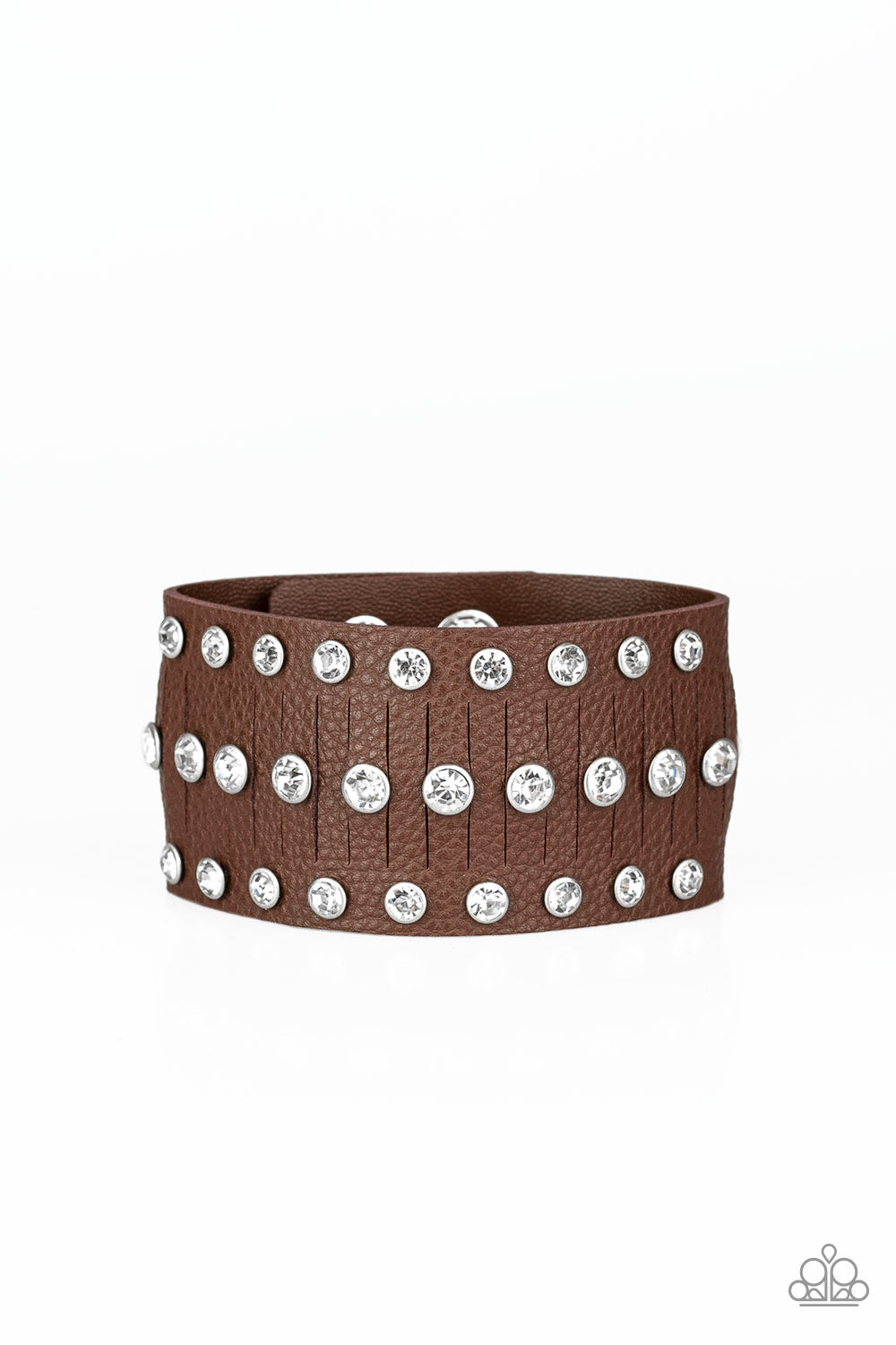 Now Taking The Stage Brown Paparazzi Bracelet Cashmere Pink Jewels