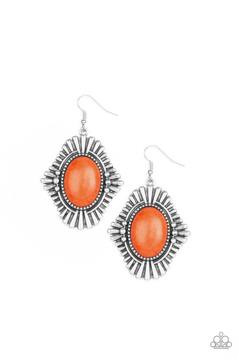 Easy As PIONEER Orange Paparazzi Earrings Cashmere Pink Jewels - Cashmere Pink Jewels & Accessories, Cashmere Pink Jewels & Accessories - Paparazzi