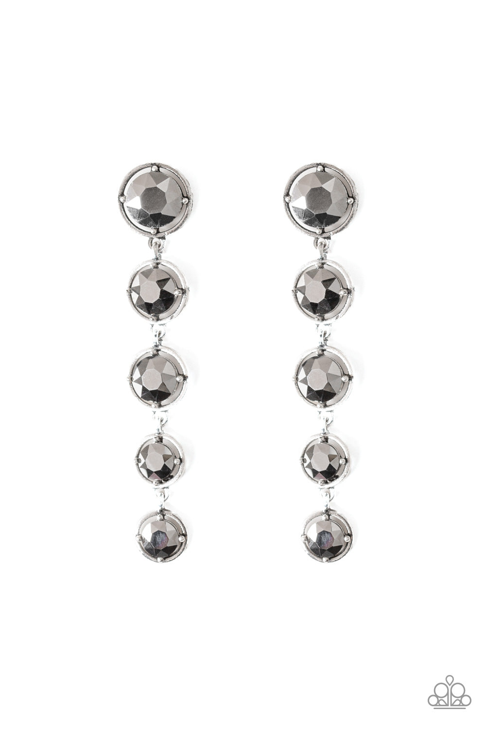 Drippin' In Starlight Silver Paparazzi Earring Cashmere Pink Jewels - Cashmere Pink Jewels & Accessories, Cashmere Pink Jewels & Accessories - Paparazzi