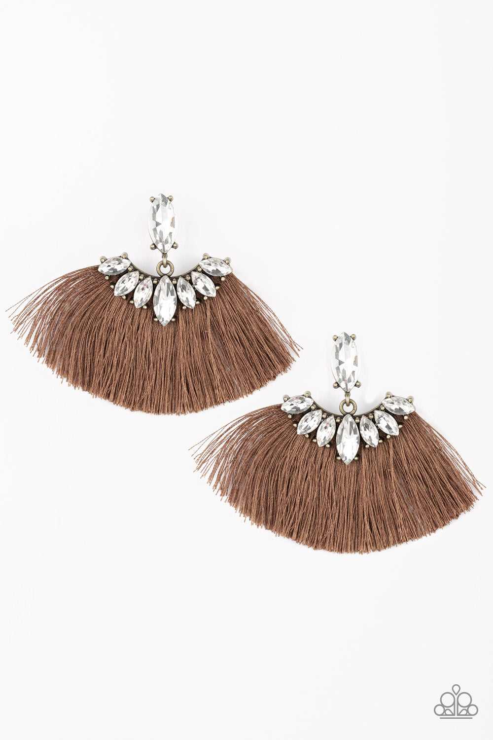 Formal Flair Brown Paparazzi Earrings Cashmere Pink Jewels - Cashmere Pink Jewels & Accessories, Cashmere Pink Jewels & Accessories - Paparazzi