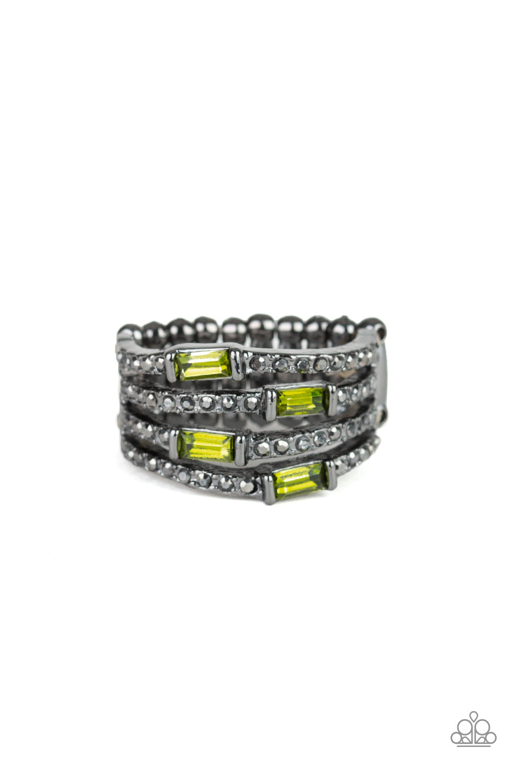 Royal Reflections Green Paparazzi Ring Cashmere Pink Jewels - Cashmere Pink Jewels & Accessories, Cashmere Pink Jewels & Accessories - Paparazzi