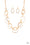 Bend OVAL Backwards Gold Paparazzi Necklace Cashmere Pink Jewels