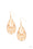 Glowing Tranquility Gold Paparazzi Earrings Cashmere Pink Jewels