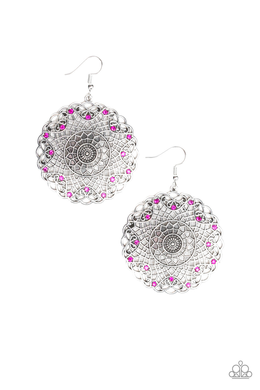 Mandala Mandalay Pink Paparazzi Earrings Cashmere Pink Jewels - Cashmere Pink Jewels & Accessories, Cashmere Pink Jewels & Accessories - Paparazzi