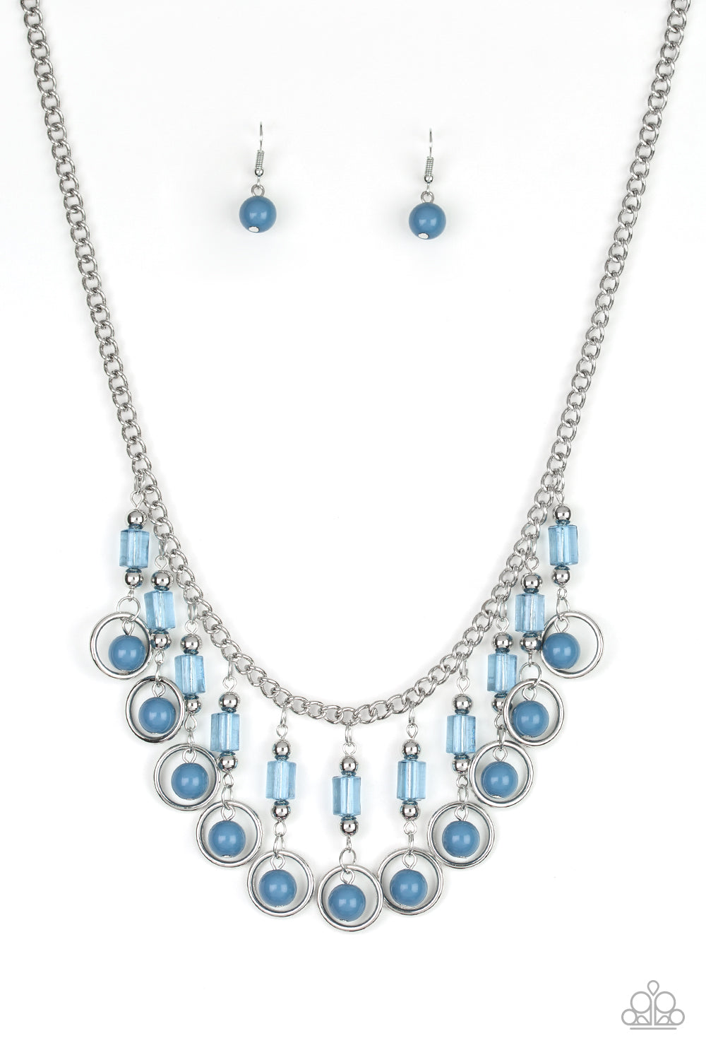 Cool Cascade Blue Paparazzi Necklace Cashmere Pink Jewels - Cashmere Pink Jewels & Accessories, Cashmere Pink Jewels & Accessories - Paparazzi