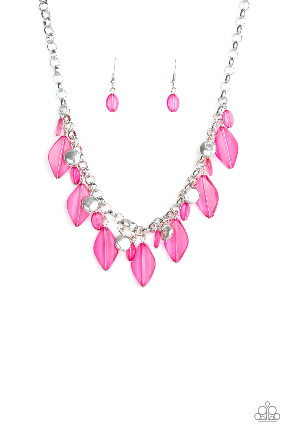 Malibu Ice Pink Paparazzi Necklaces Cashmere Pink Jewels - Cashmere Pink Jewels & Accessories, Cashmere Pink Jewels & Accessories - Paparazzi