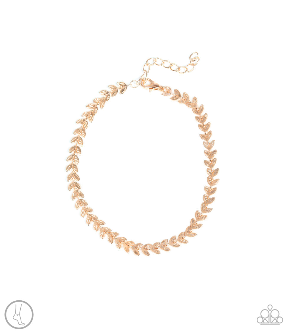 West Coast Goddess Rose Gold Paparazzi Anklet Cashmere Pink Jewels - Cashmere Pink Jewels & Accessories, Cashmere Pink Jewels & Accessories - Paparazzi