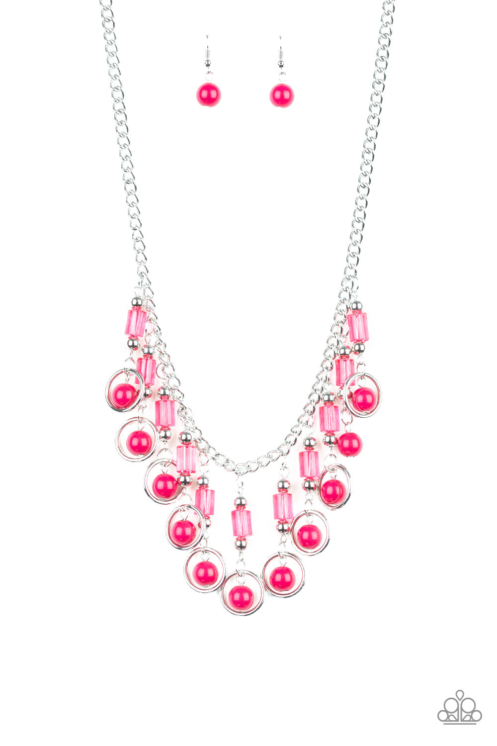 Cool Cascade Pink Paparazzi Necklace Cashmere Pink Jewels - Cashmere Pink Jewels & Accessories, Cashmere Pink Jewels & Accessories - Paparazzi