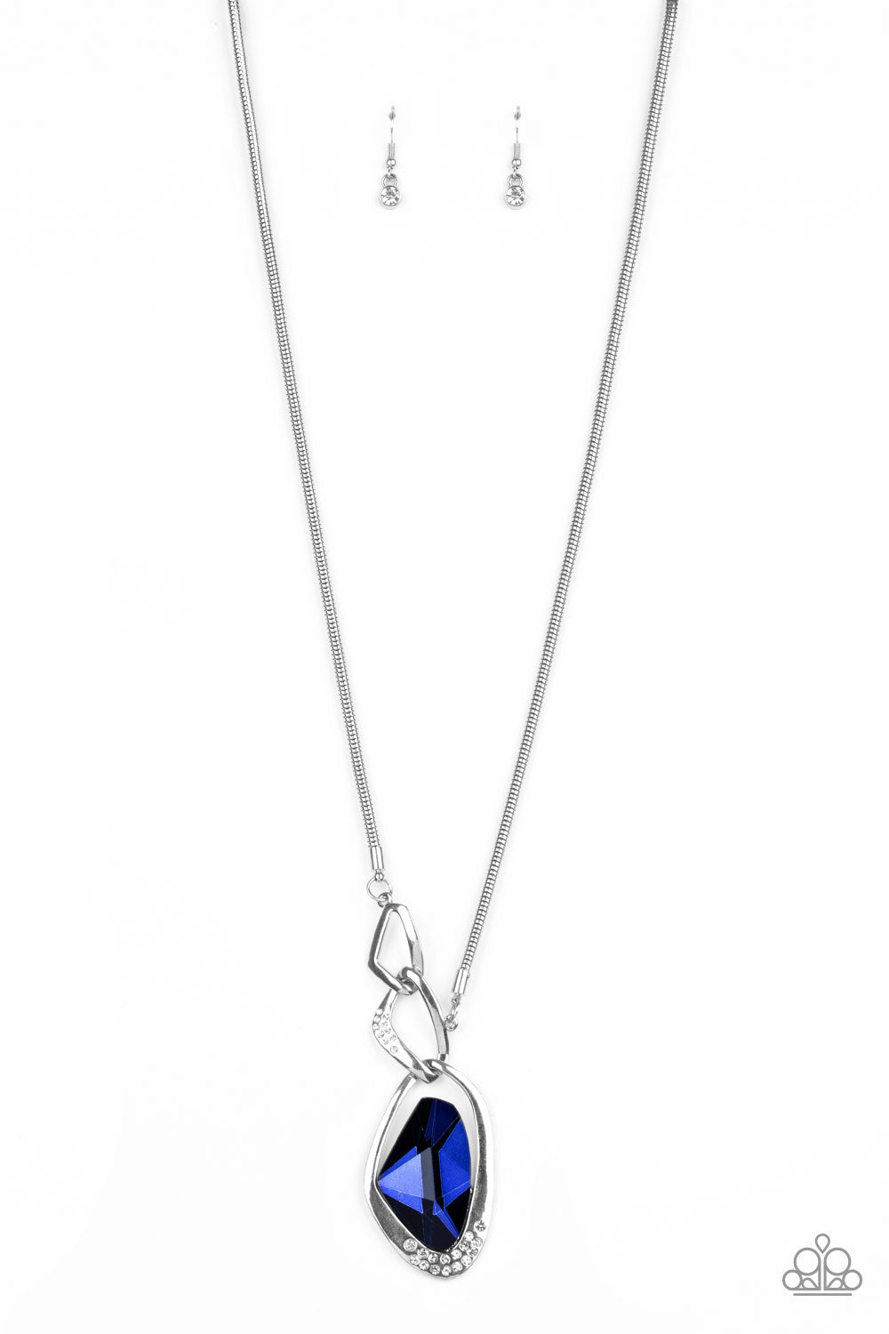 Optical Opulence Blue Paparazzi Necklaces Cashmere Pink Jewels - Cashmere Pink Jewels & Accessories, Cashmere Pink Jewels & Accessories - Paparazzi