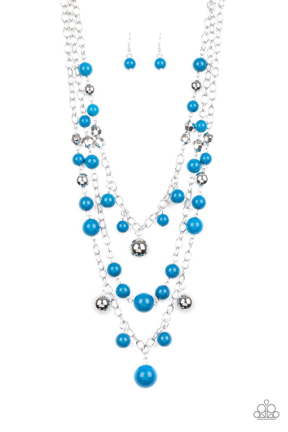 The Partygoer Blue Paparazzi Necklaces Cashmere Pink Jewels - Cashmere Pink Jewels & Accessories, Cashmere Pink Jewels & Accessories - Paparazzi