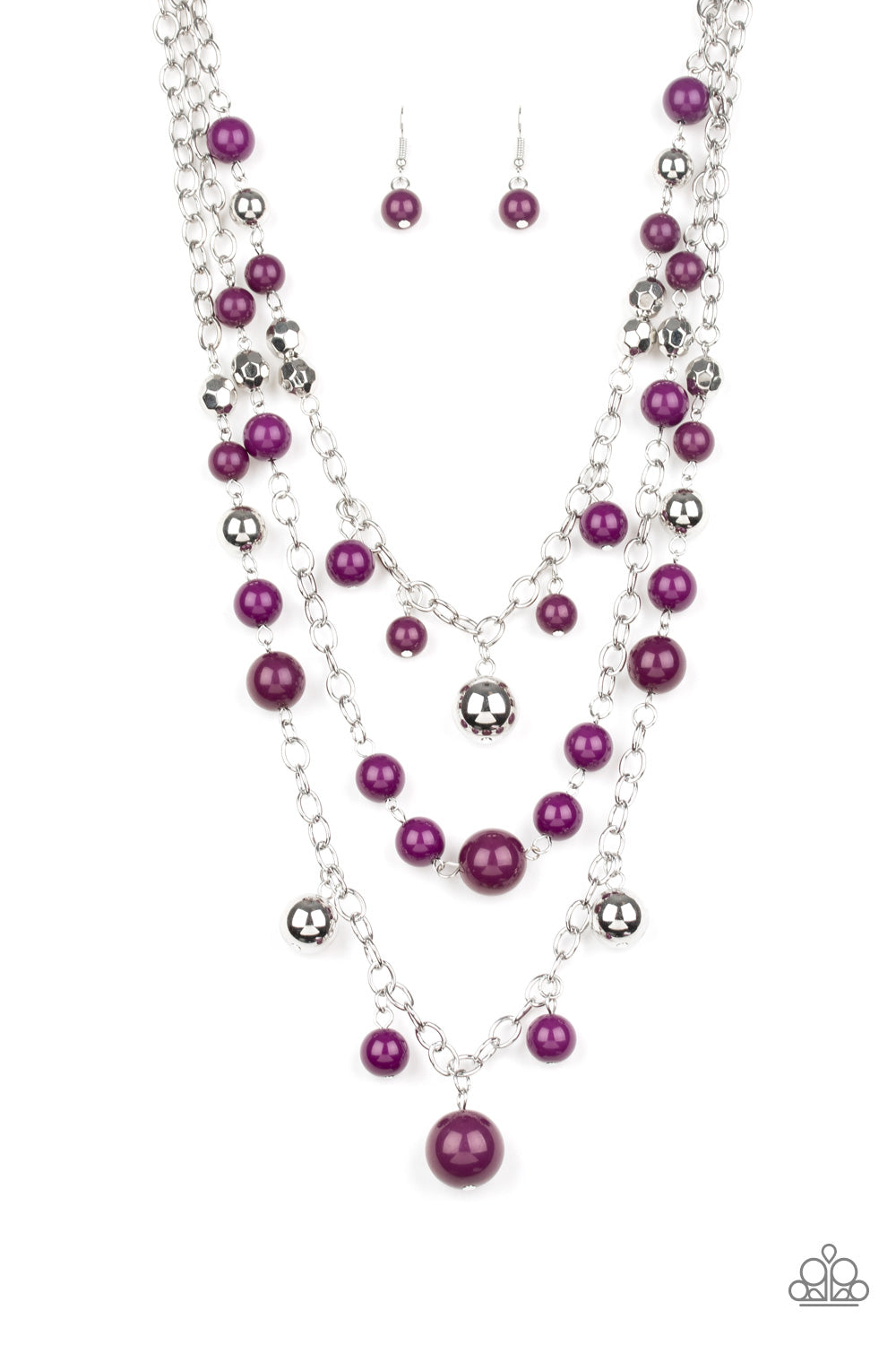 The Partygoer Purple Paparazzi Necklaces Cashmere Pink Jewels - Cashmere Pink Jewels & Accessories, Cashmere Pink Jewels & Accessories - Paparazzi