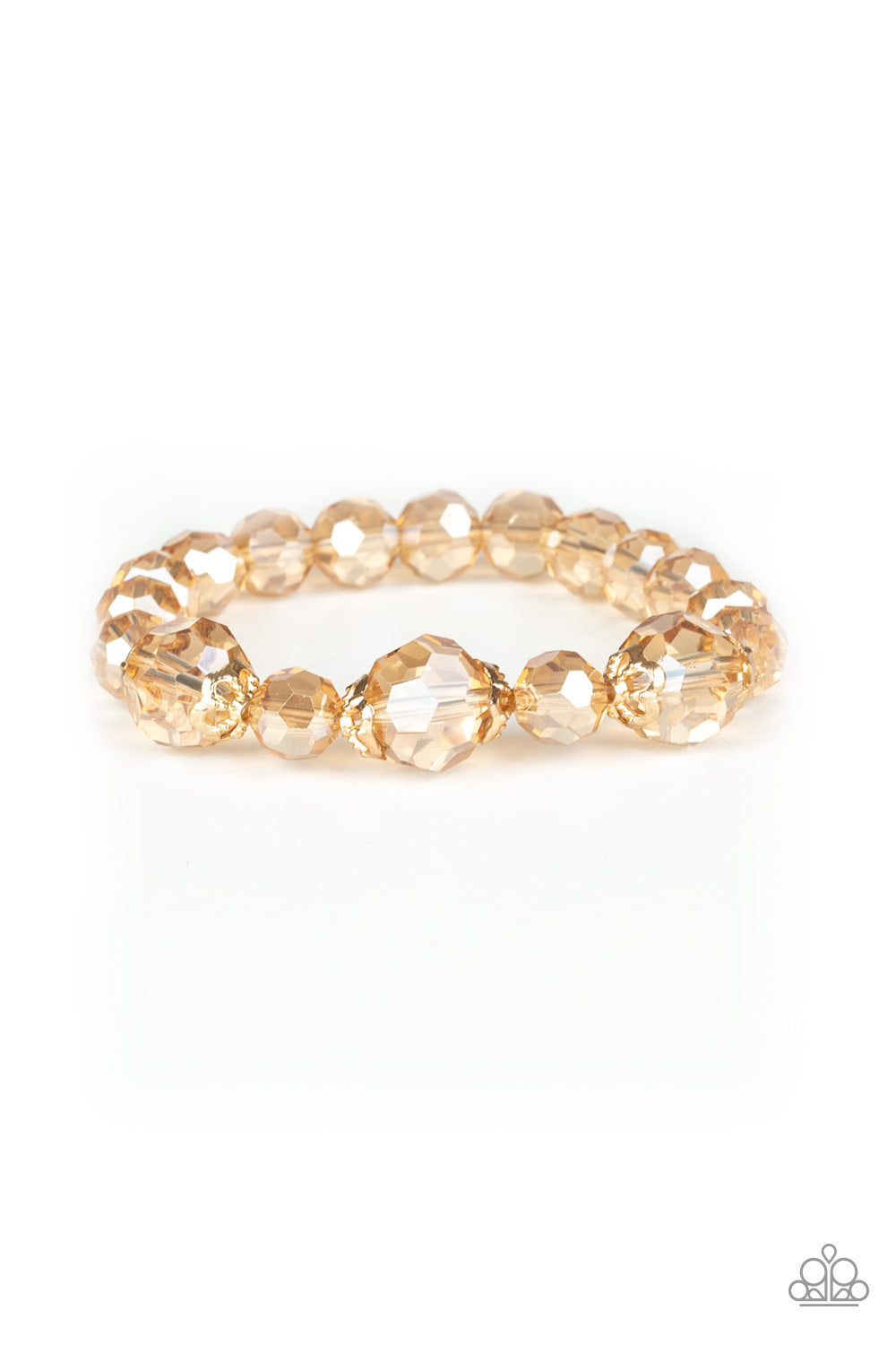 Crystal Collision Gold Paparazzi Bracelets Cashmere Pink Jewels - Cashmere Pink Jewels & Accessories, Cashmere Pink Jewels & Accessories - Paparazzi