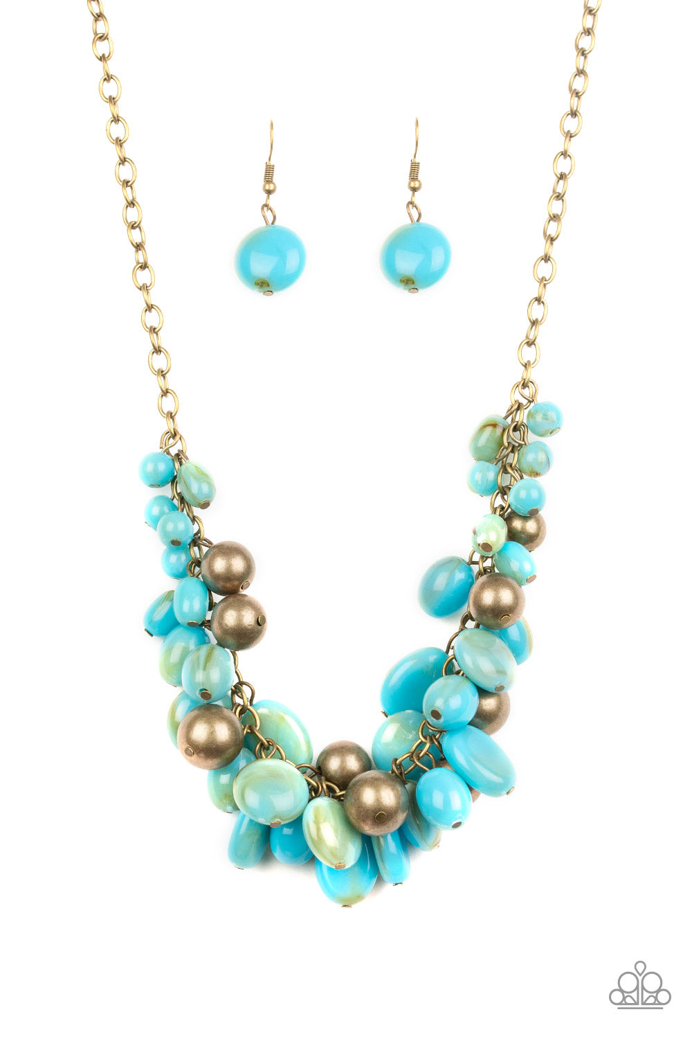 Blue fringe necklace discount paparazzi