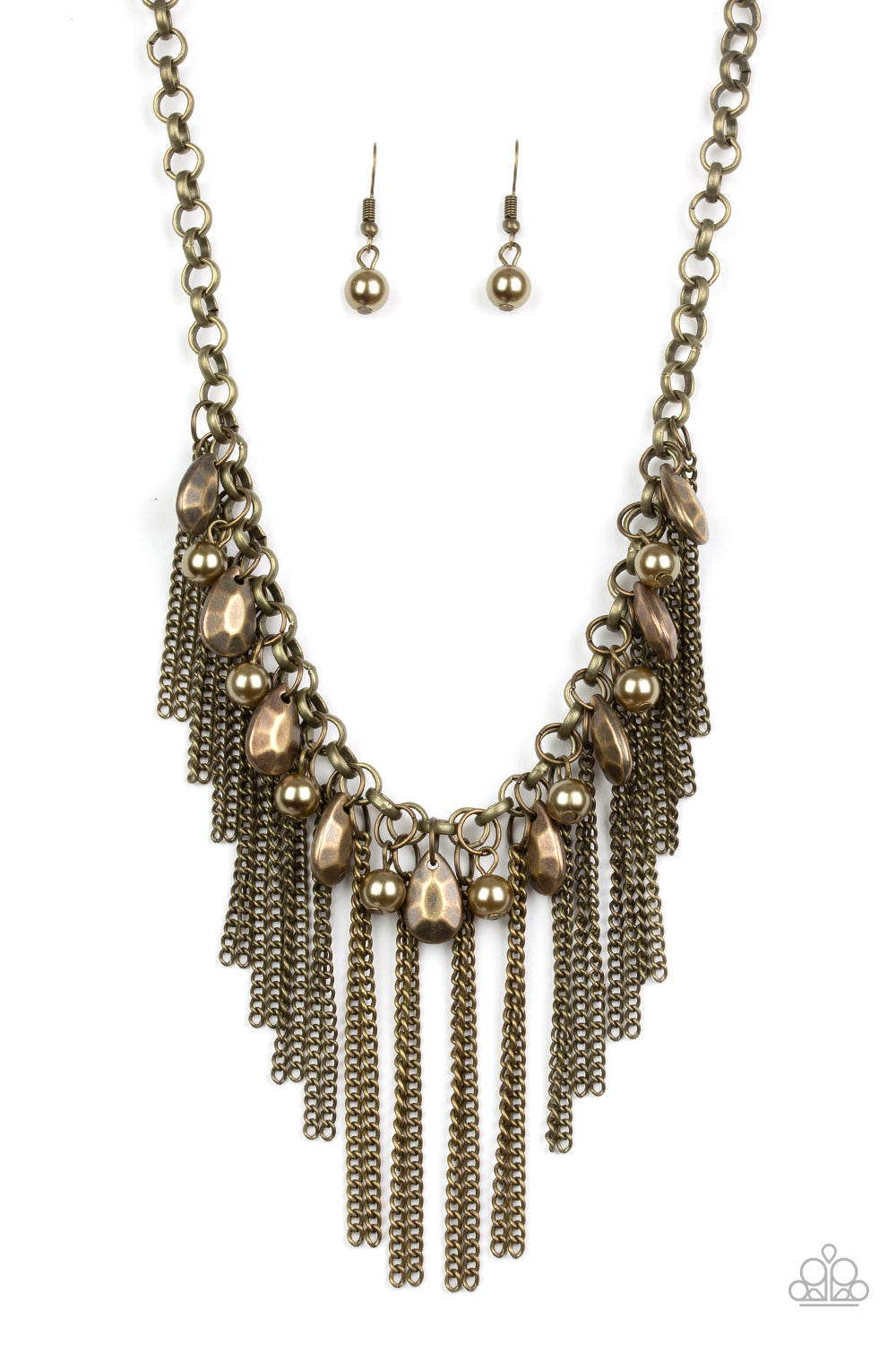 Industrial Intensity Brass Paparazzi Necklaces Cashmere Pink Jewels - Cashmere Pink Jewels & Accessories, Cashmere Pink Jewels & Accessories - Paparazzi