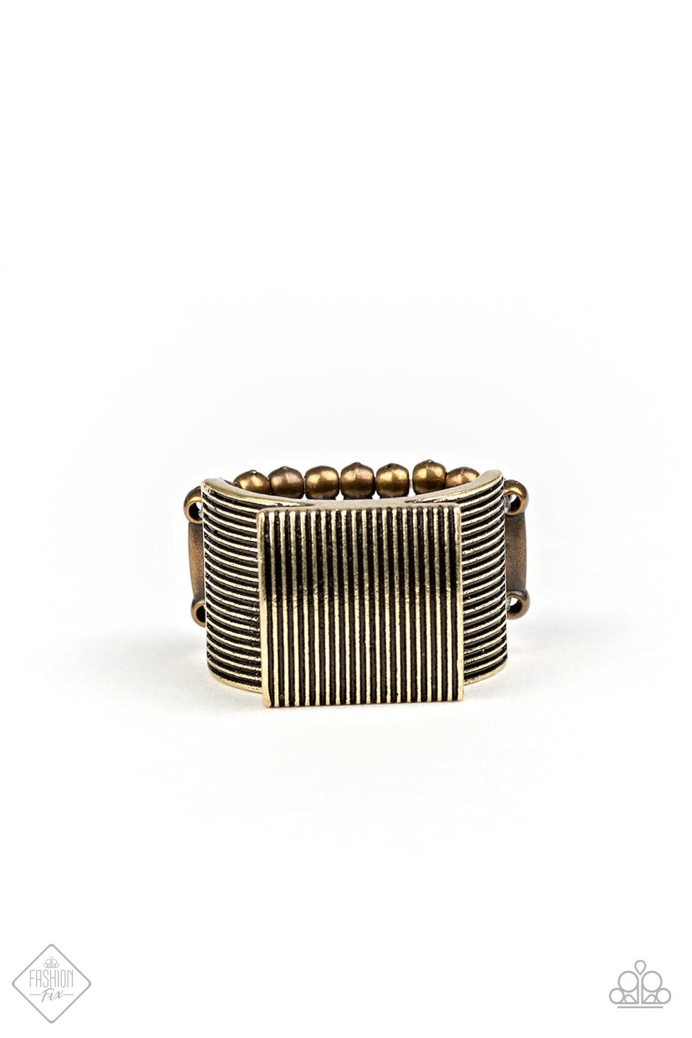 In GRATE Measure Brass Paparazzi Ring Cashmere Pink Jewels - Cashmere Pink Jewels & Accessories, Cashmere Pink Jewels & Accessories - Paparazzi