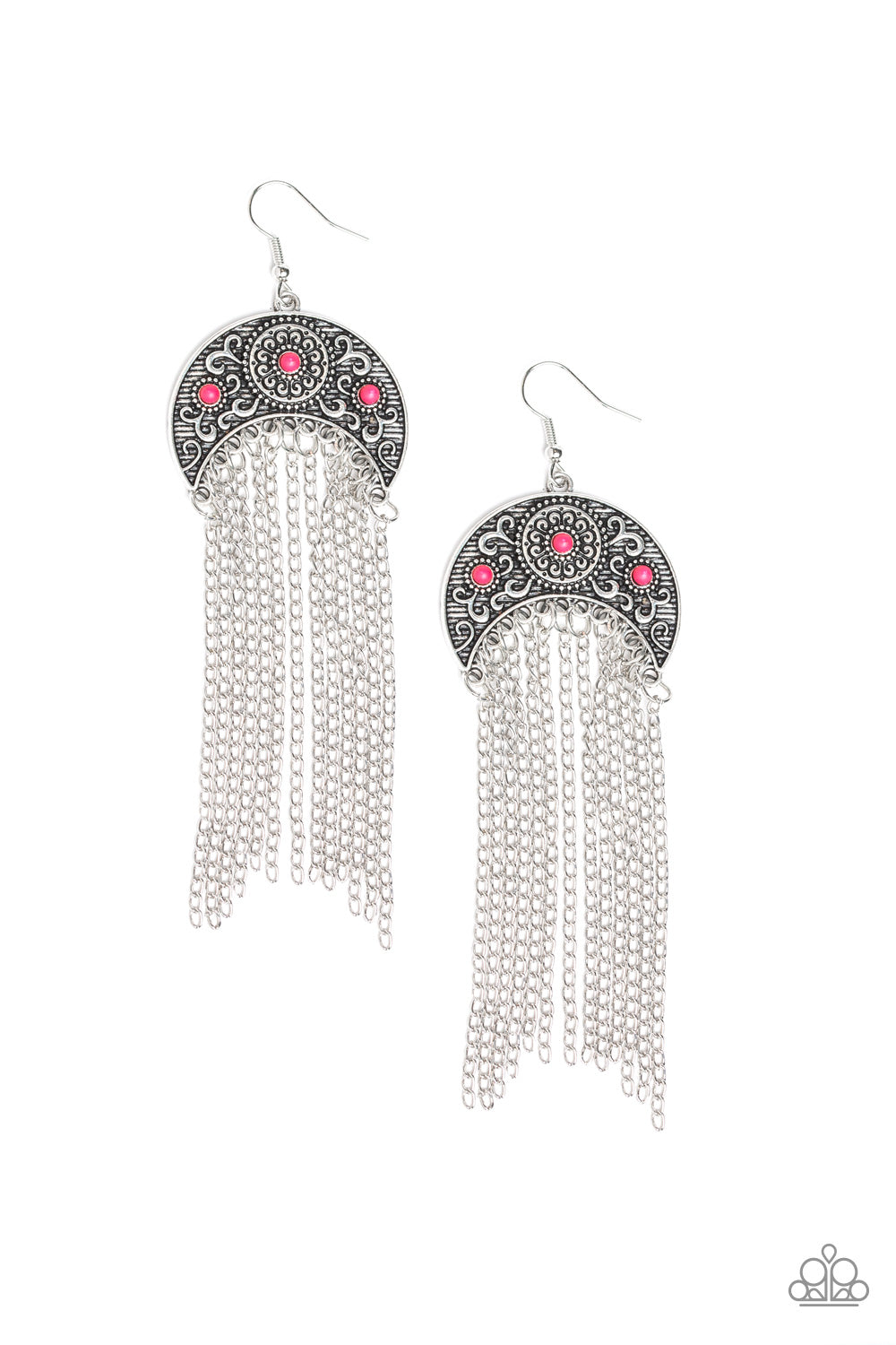 Lunar Melody Pink Paparazzi Earrings Cashmere Pink Jewels - Cashmere Pink Jewels & Accessories, Cashmere Pink Jewels & Accessories - Paparazzi