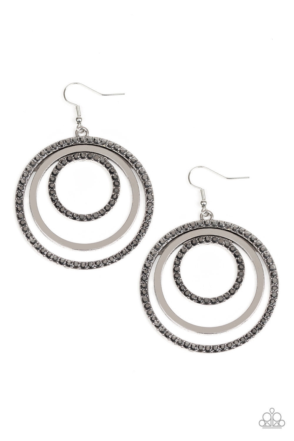 Rippling Refinement Silver Paparazzi Earrings Cashmere Pink Jewels - Cashmere Pink Jewels & Accessories, Cashmere Pink Jewels & Accessories - Paparazzi