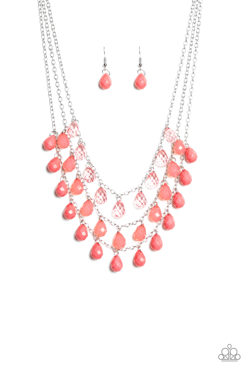 Melting Ice Caps Pink Paparazzi Necklaces Cashmere Pink Jewels - Cashmere Pink Jewels & Accessories, Cashmere Pink Jewels & Accessories - Paparazzi