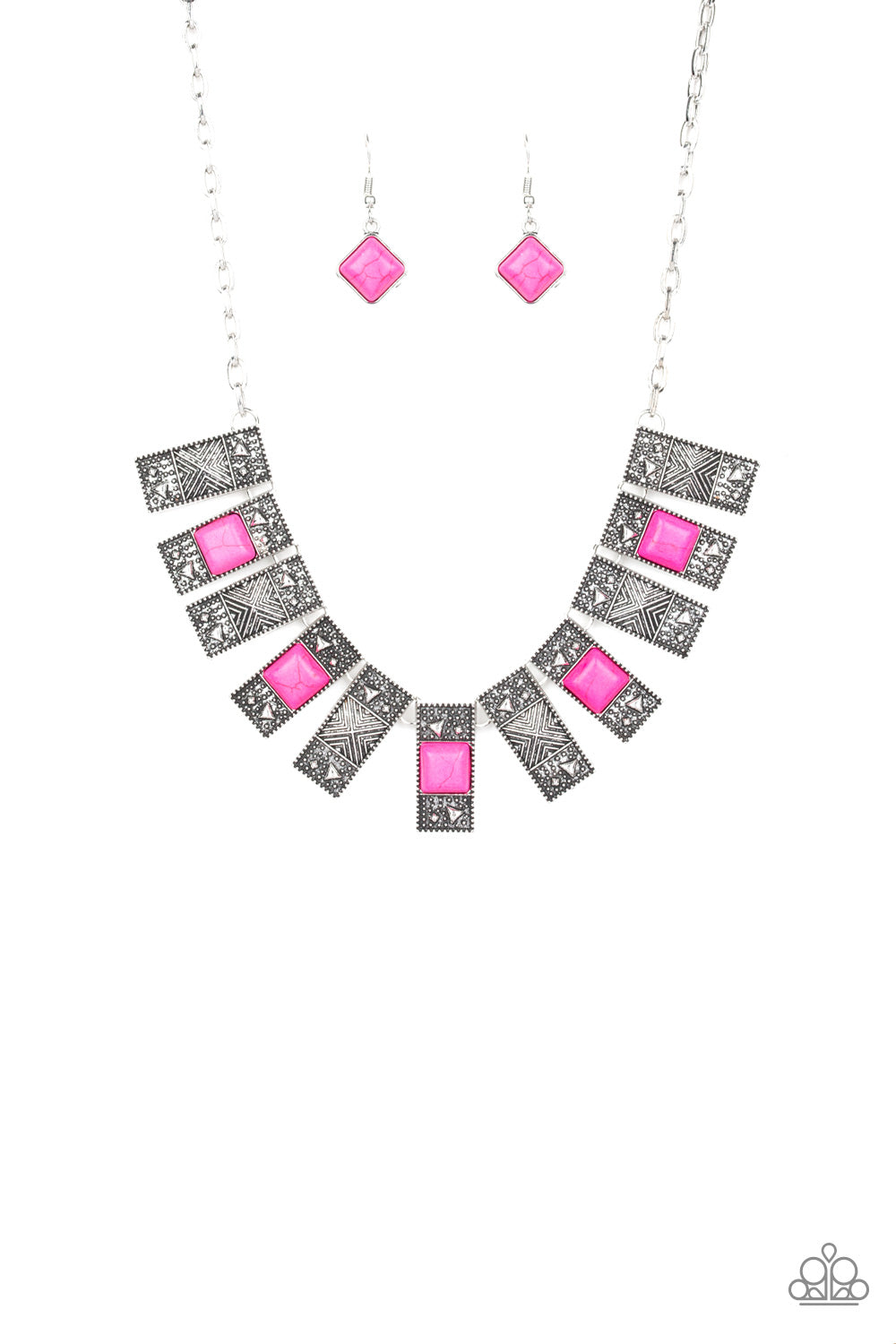 The MANE Contender Pink Paparazzi Necklaces Cashmere Pink Jewels - Cashmere Pink Jewels & Accessories, Cashmere Pink Jewels & Accessories - Paparazzi
