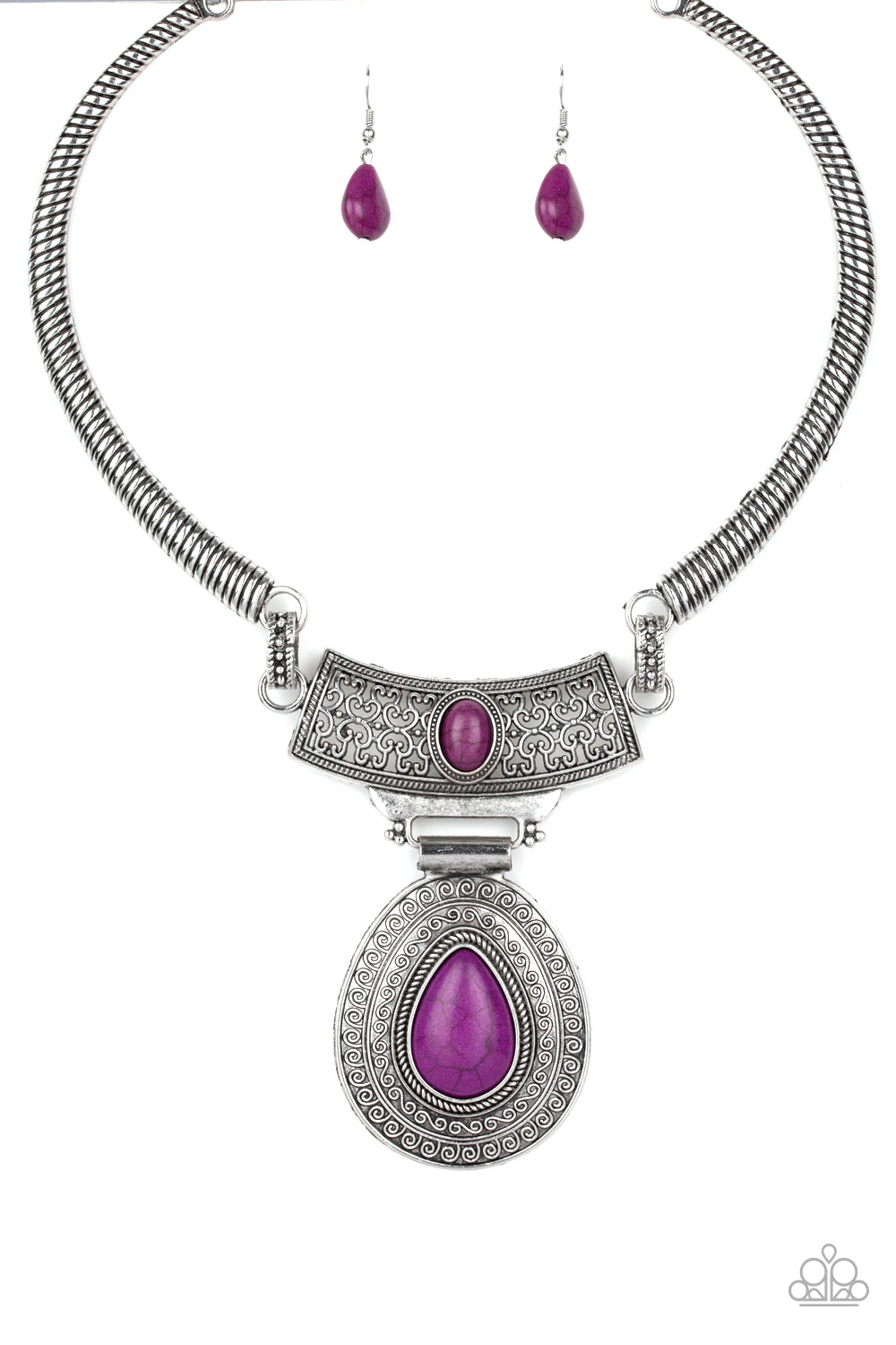 Prowling Prowess Purple Paparazzi Necklaces Cashmere Pink Jewels - Cashmere Pink Jewels & Accessories, Cashmere Pink Jewels & Accessories - Paparazzi