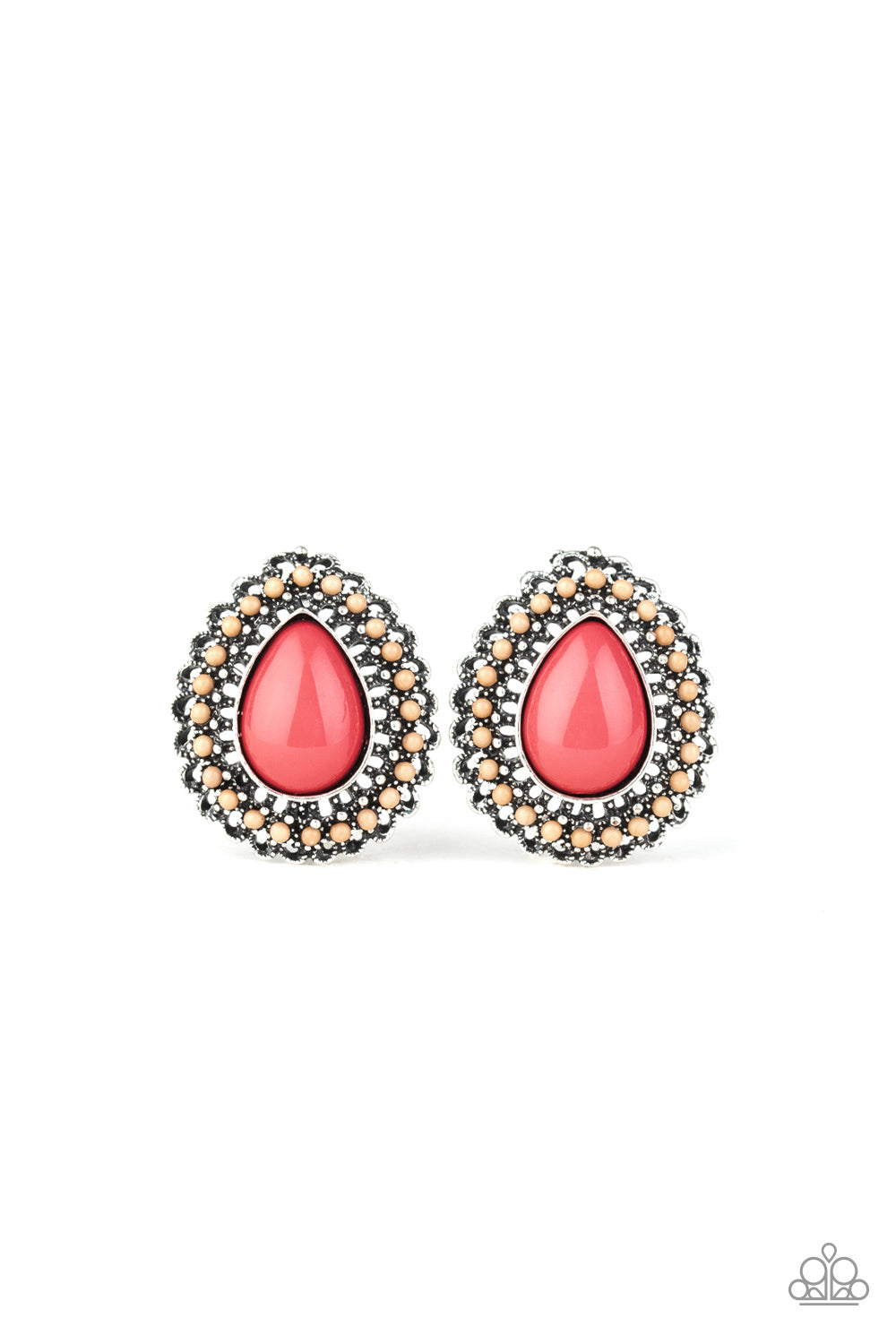 Beaded Blast Pink Paparazzi Earring Cashmere Pink Jewels - Cashmere Pink Jewels & Accessories, Cashmere Pink Jewels & Accessories - Paparazzi