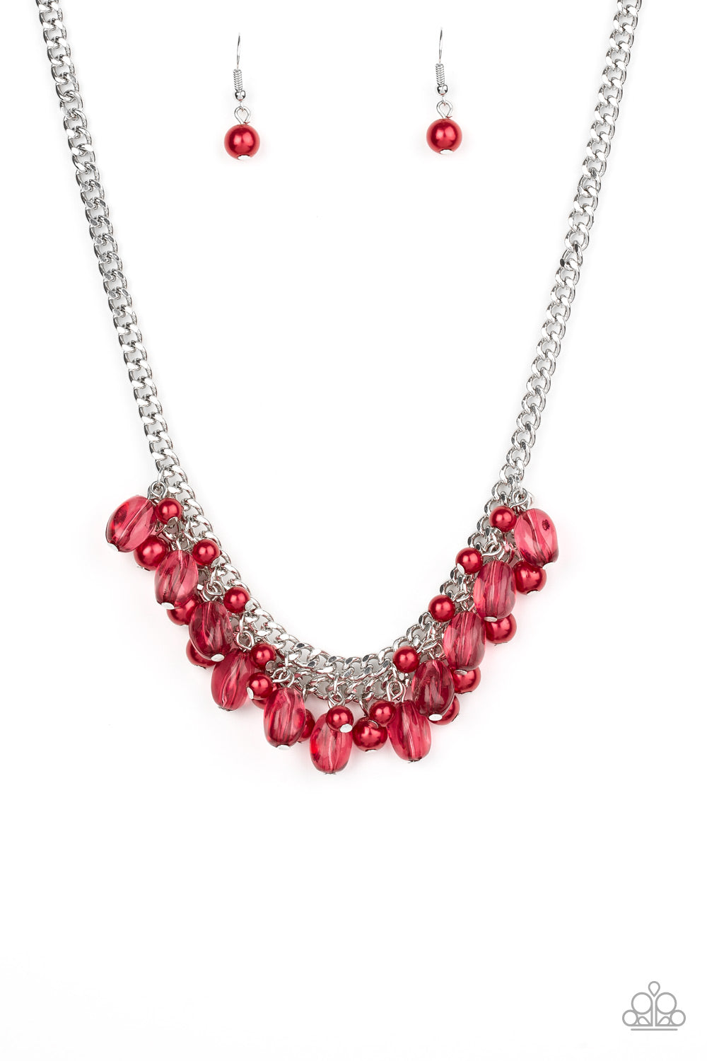 5th Avenue Flirtation Red Paparazzi Necklaces Cashmere Pink Jewels - Cashmere Pink Jewels & Accessories, Cashmere Pink Jewels & Accessories - Paparazzi