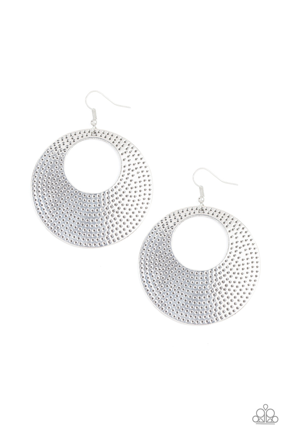 Dotted Delicacy Silver Paparazzi Earring Cashmere Pink Jewels - Cashmere Pink Jewels & Accessories, Cashmere Pink Jewels & Accessories - Paparazzi