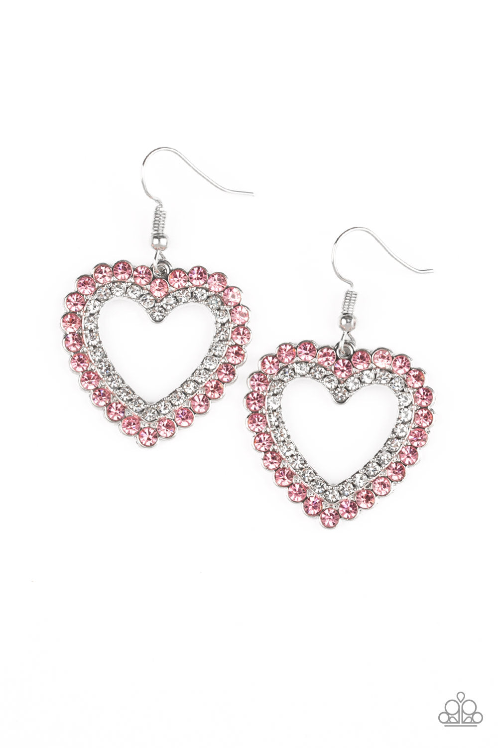 High School Sweethearts Pink Paparazzi Earrings Cashmere Pink Jewels - Cashmere Pink Jewels & Accessories, Cashmere Pink Jewels & Accessories - Paparazzi