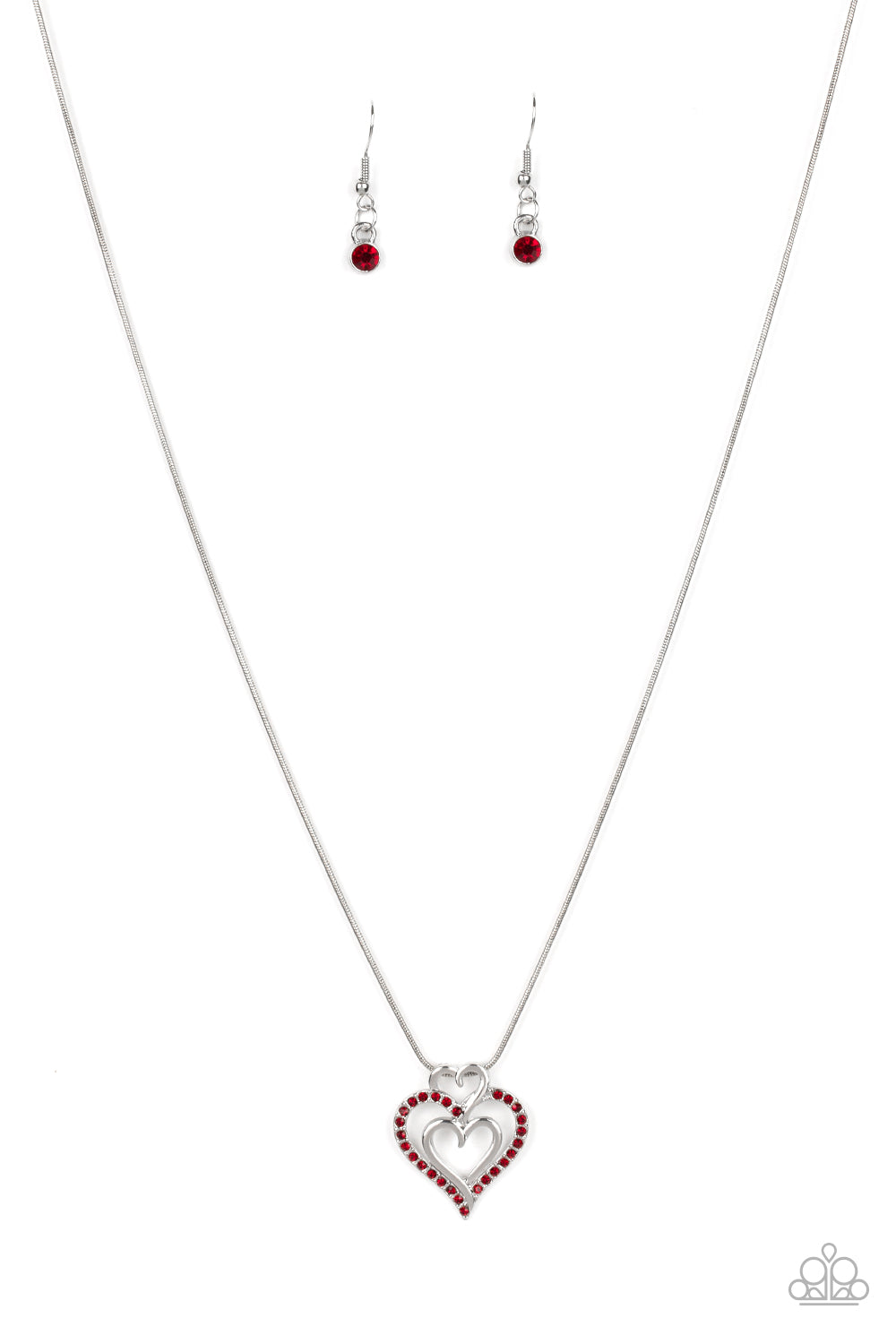 Triple The Beat Red Paparazzi Necklace Cashmere Pink Jewels - Cashmere Pink Jewels & Accessories, Cashmere Pink Jewels & Accessories - Paparazzi