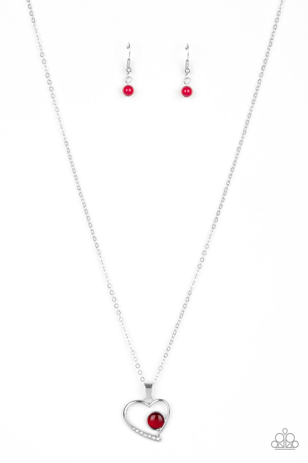 Heart Full of Love Red Paparazzi Necklaces Cashmere Pink Jewels - Cashmere Pink Jewels & Accessories, Cashmere Pink Jewels & Accessories - Paparazzi