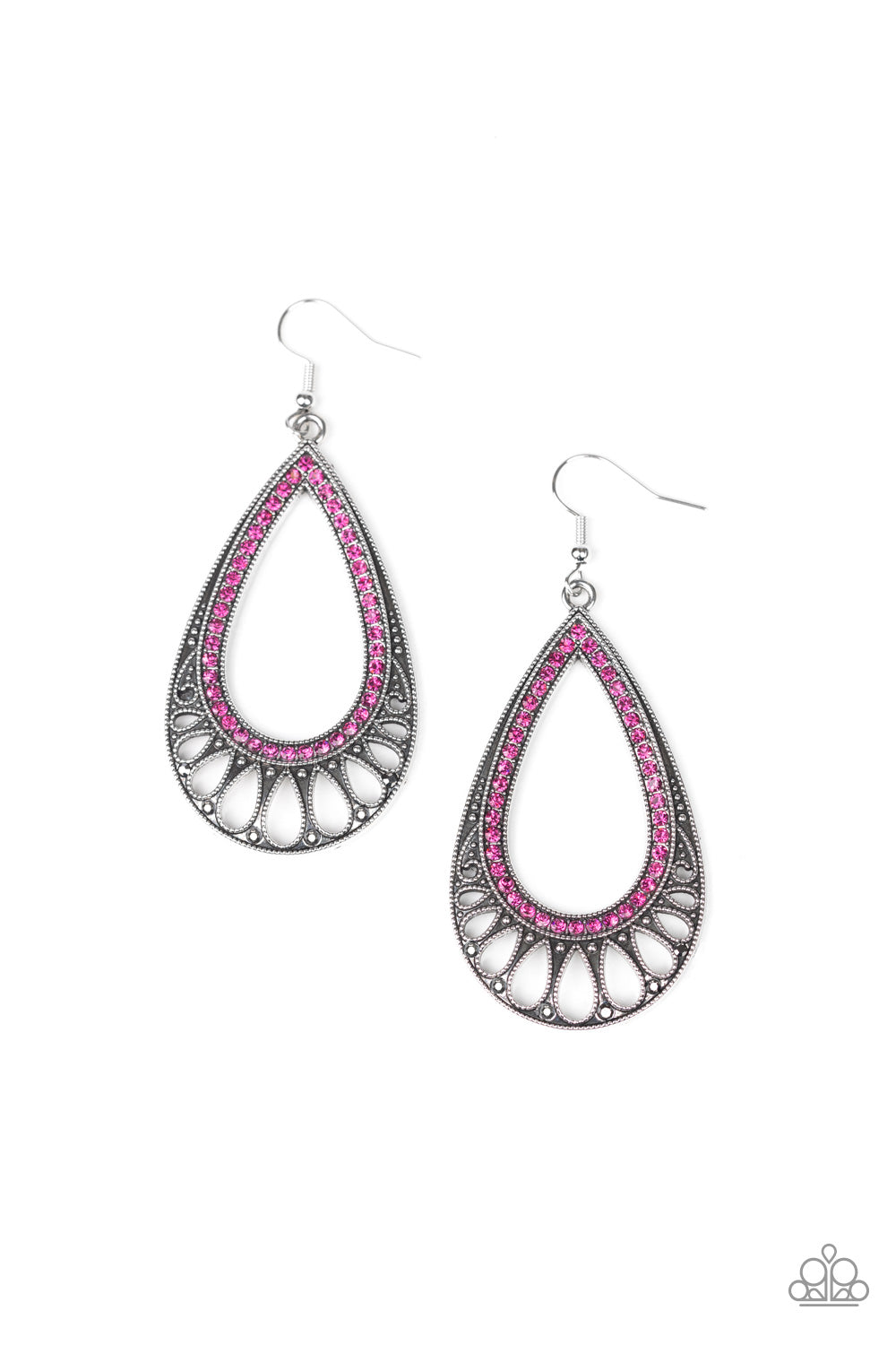 Royal Finesse Pink Paparazzi Earring Cashmere Pink Jewels - Cashmere Pink Jewels & Accessories, Cashmere Pink Jewels & Accessories - Paparazzi