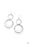 Eclipsed Edge Silver Paparazzi Earring Cashmere Pink Jewels