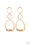 Radically Rippled Gold Paparazzi Earring Cashmere Pink Jewels