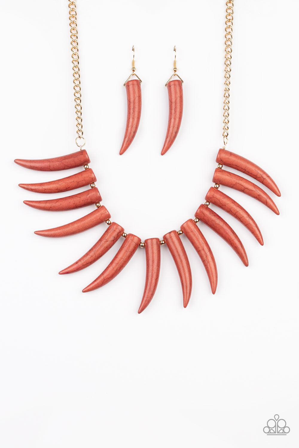 Tusk Tundra Brown Paparazzi Necklace Cashmere Pink Jewels