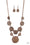 Metallic Patchwork Copper Paparazzi Necklace Cashmere Pink Jewels
