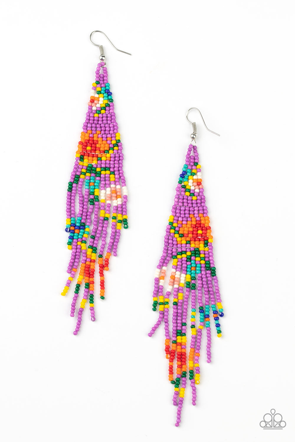 Beaded Gardens Purple Paparazzi Earrings Cashmere Pink Jewels - Cashmere Pink Jewels & Accessories, Cashmere Pink Jewels & Accessories - Paparazzi