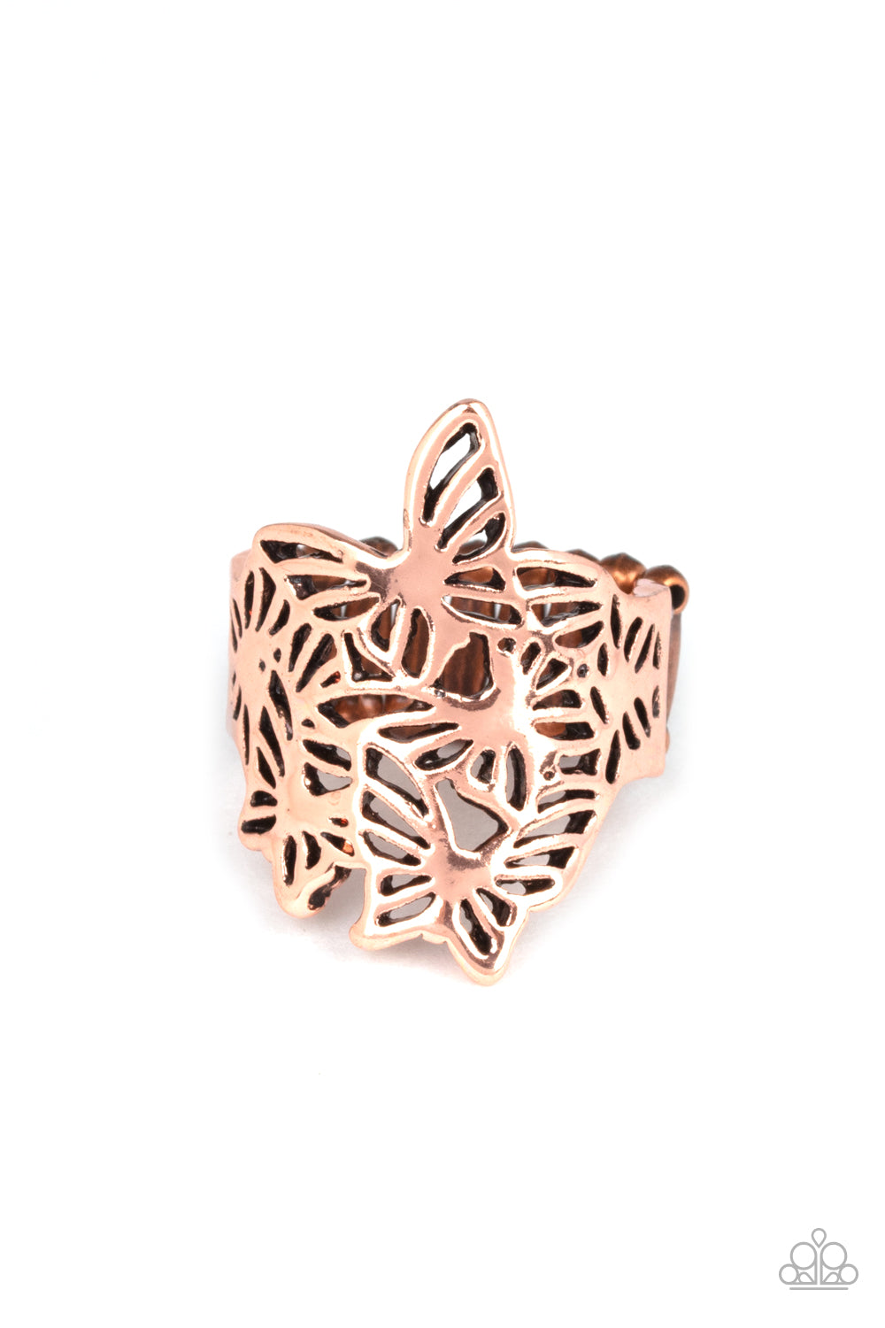 Banded Butterflies Copper Paparazzi Ring Cashmere Pink Jewels - Cashmere Pink Jewels & Accessories, Cashmere Pink Jewels & Accessories - Paparazzi