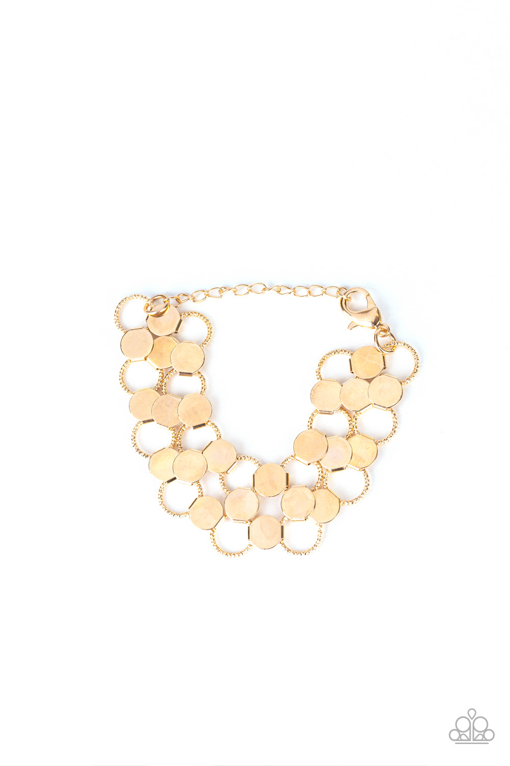Cast a Wider Net Gold Paparazzi Bracelet Cashmere Pink Jewels