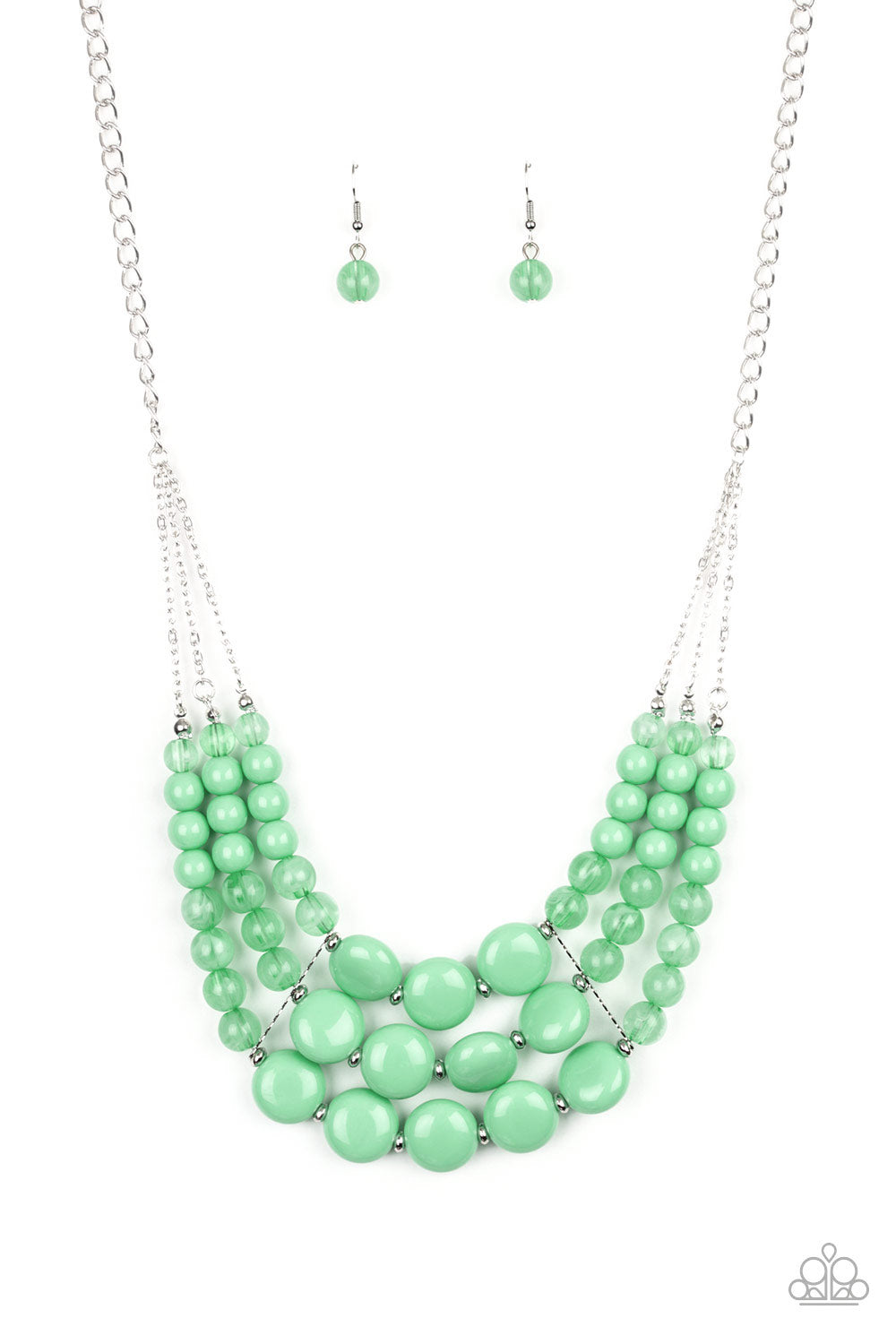 Flirtatiously Fruity Green Paparazzi Necklace Cashmere Pink Jewels