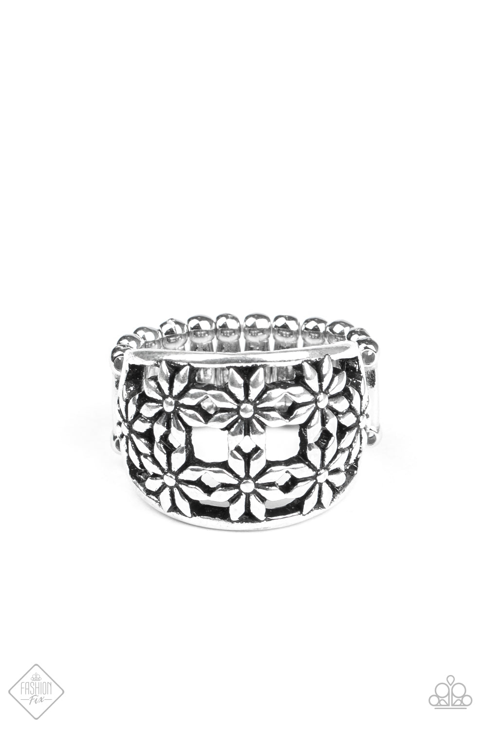 Crazy About Daisies Silver Paparazzi Ring Cashmere Pink Jewels