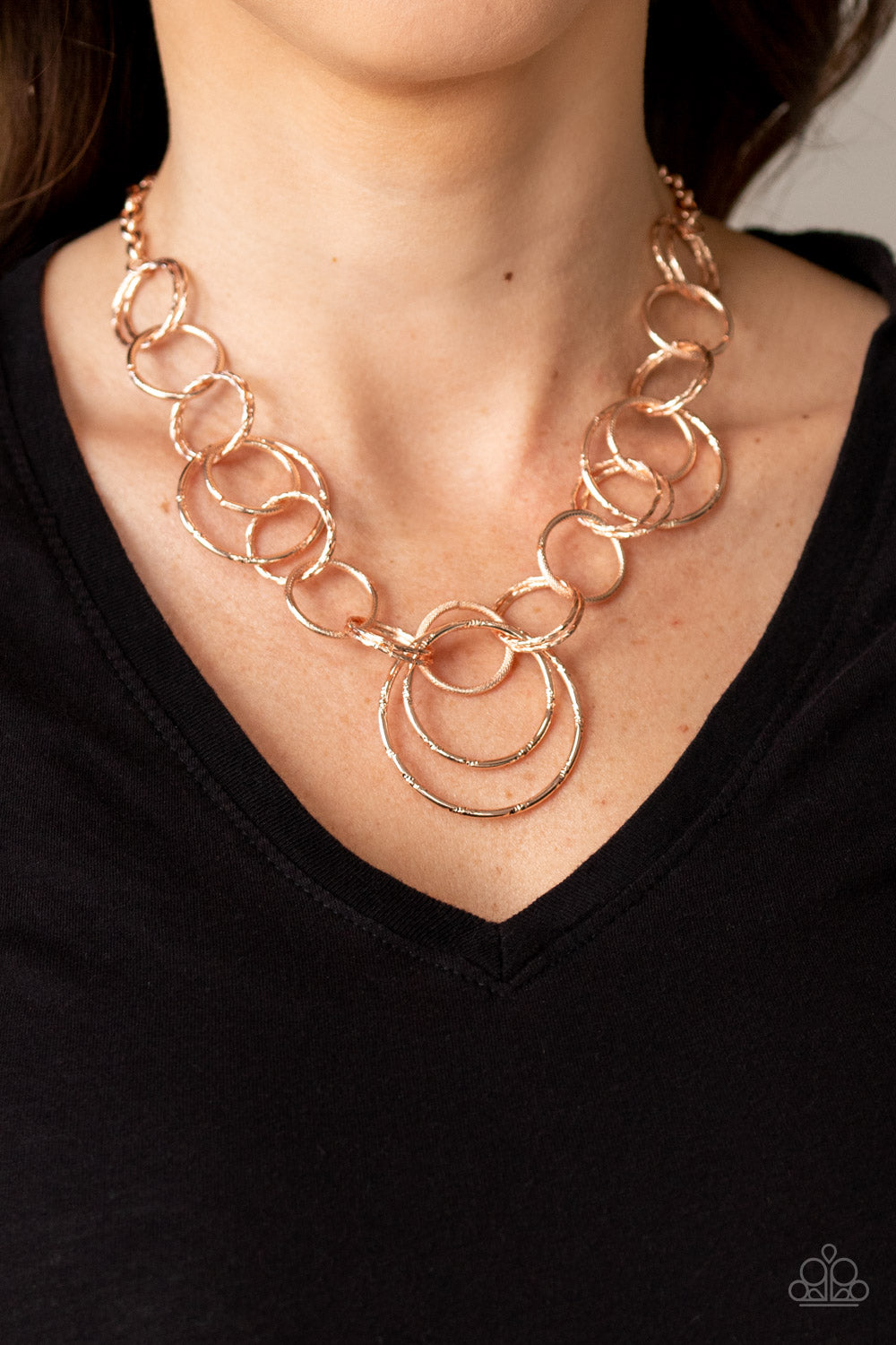 Ringing Relic Rose Gold Paparazzi Necklace Cashmere Pink Jewels