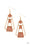 Retro Minimalist Brown Paparazzi Earring Cashmere Pink Jewels