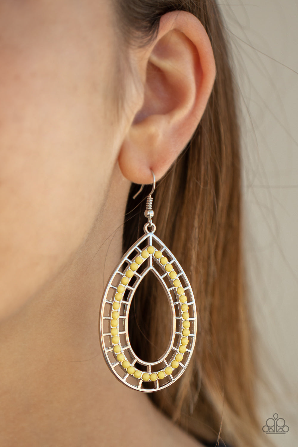 Fruity Fiesta Yellow Paparazzi Earring Cashmere Pink Jewels