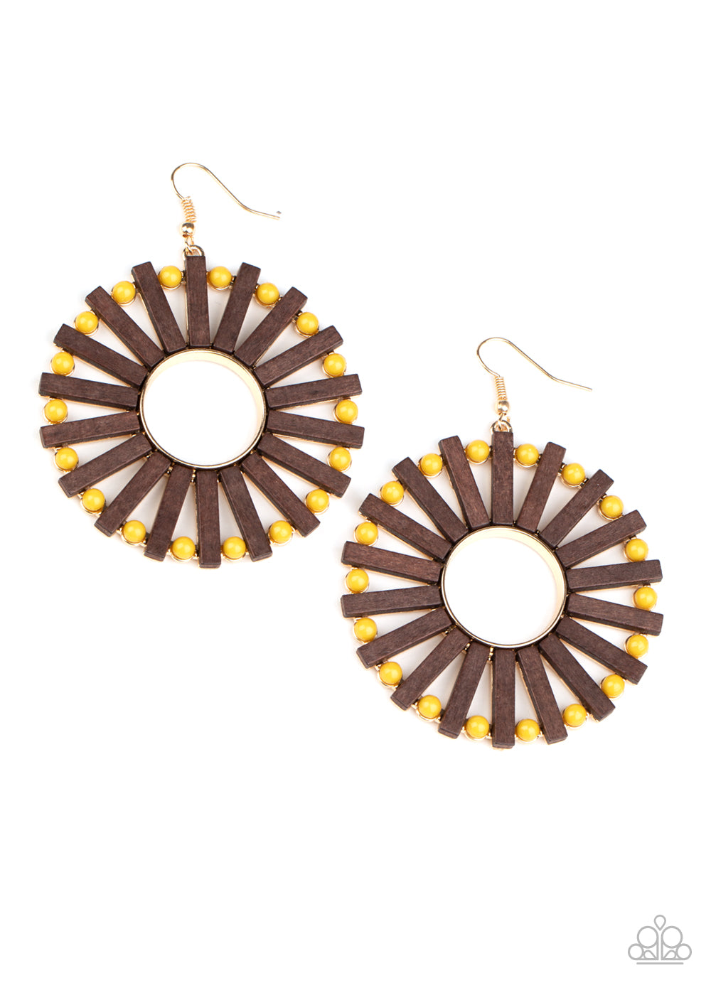Solar Flare Yellow Paparazzi Earring Cashmere Pink Jewels