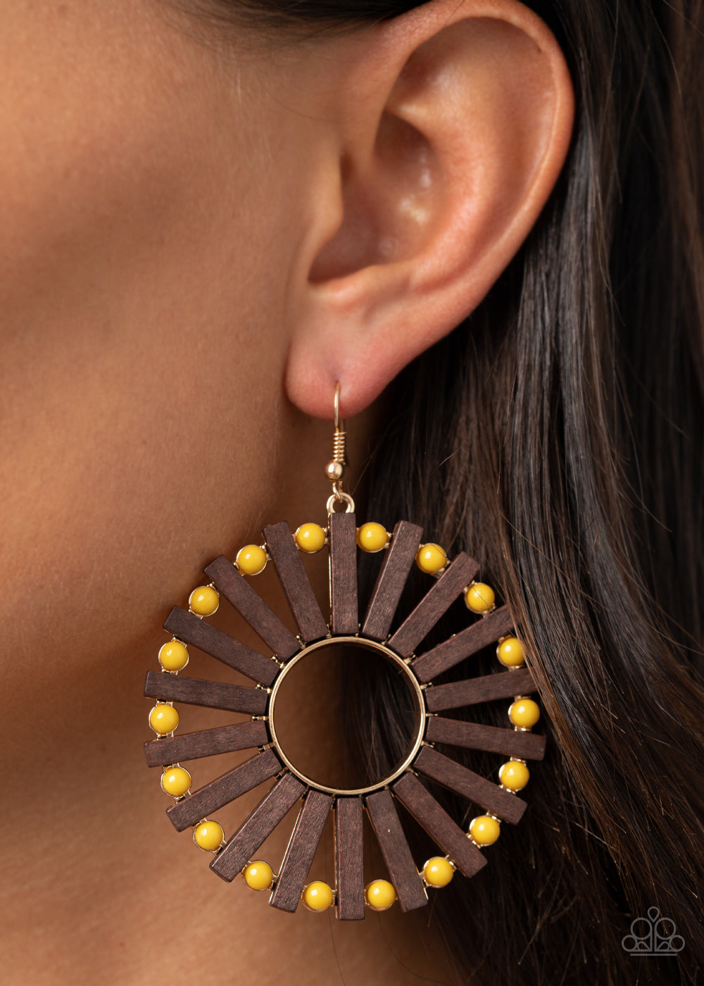 Solar Flare Yellow Paparazzi Earring Cashmere Pink Jewels