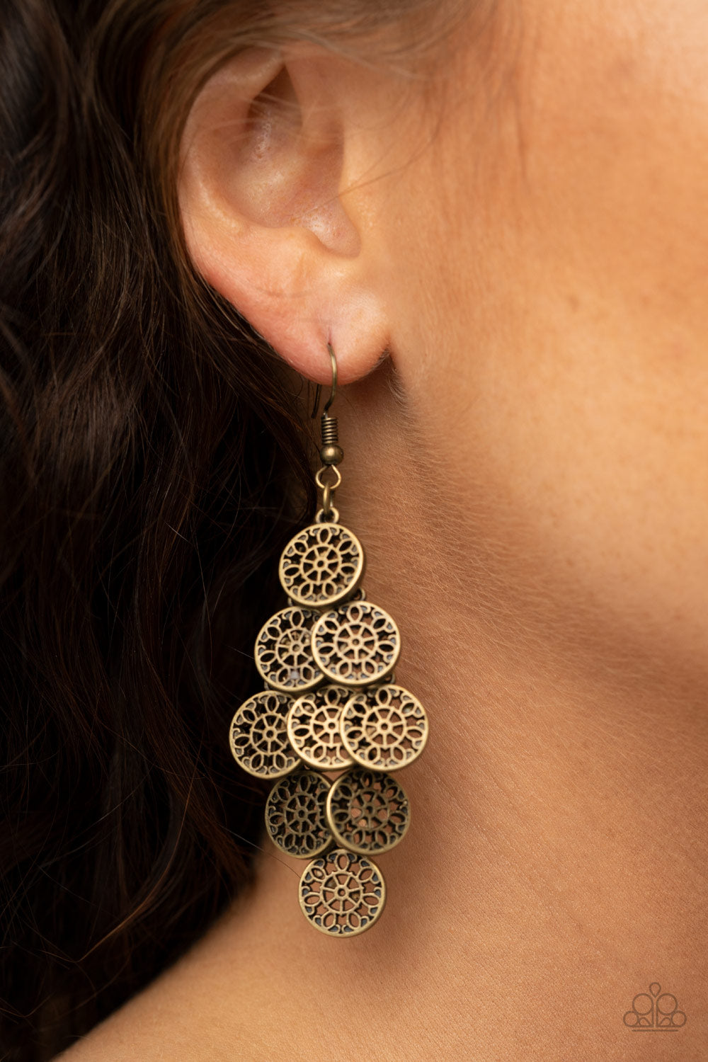 Blushing Blooms Brass Earring Cashmere Pink Jewels