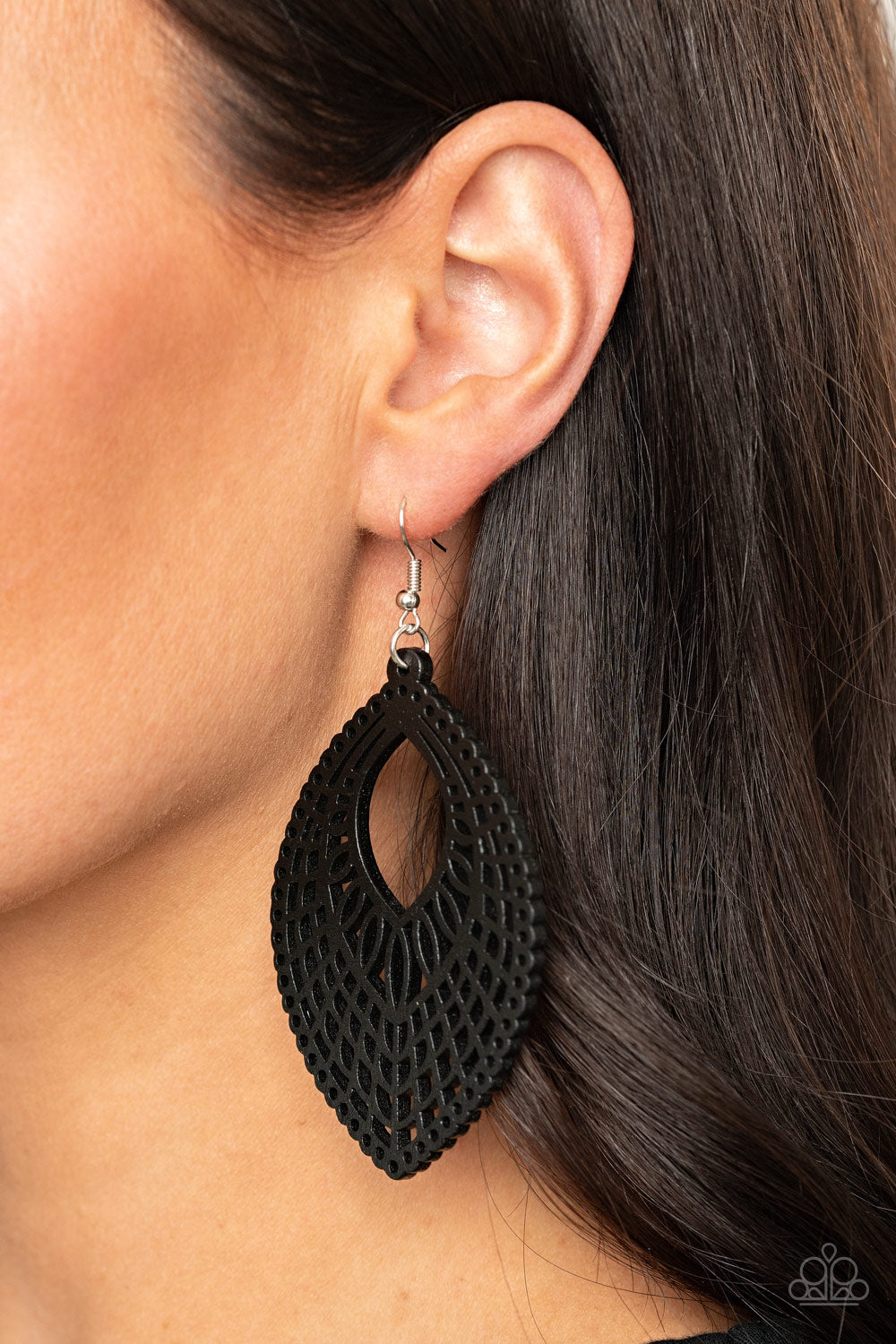 One Beach At A Time Black Paparazzi Earring Cashmere Pink Jewels