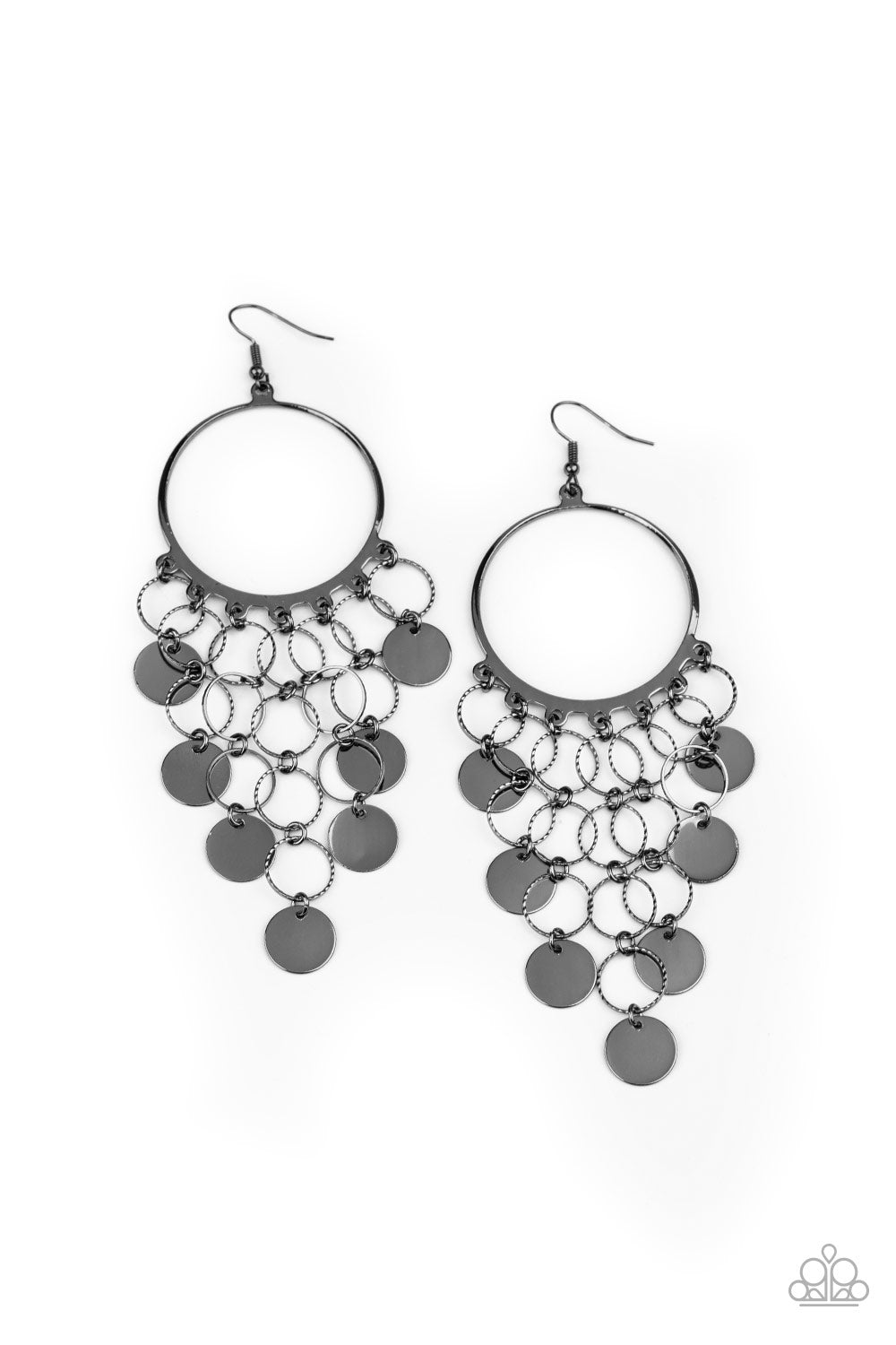 Take a CHIME Out Black Paparazzi Earrings Cashmere Pink Jewels