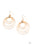 Elliptical Elegance Gold Paparazzi Earring Cashmere Pink Jewels